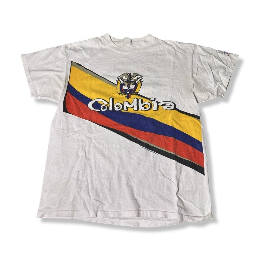 Vintage 1994 World Cup USA Soccer T Shirt L Single Stitch Made in USA FIFA Tee